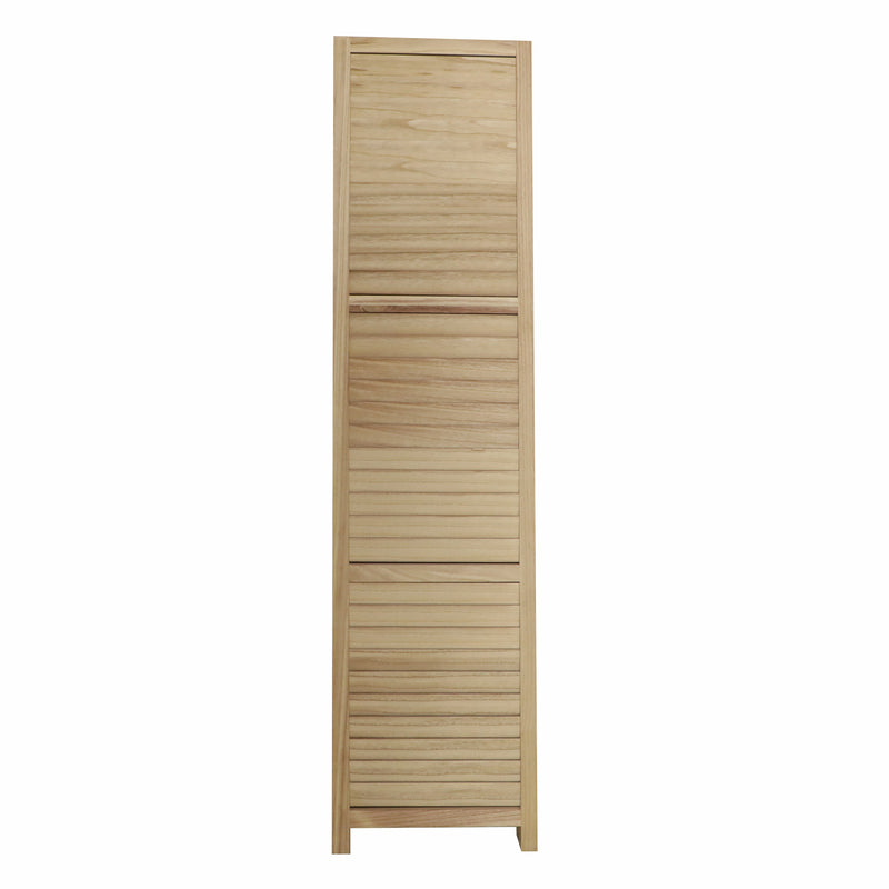 Kamerscherm 3 panelen Naturel hout 170x120cm kant en klaar